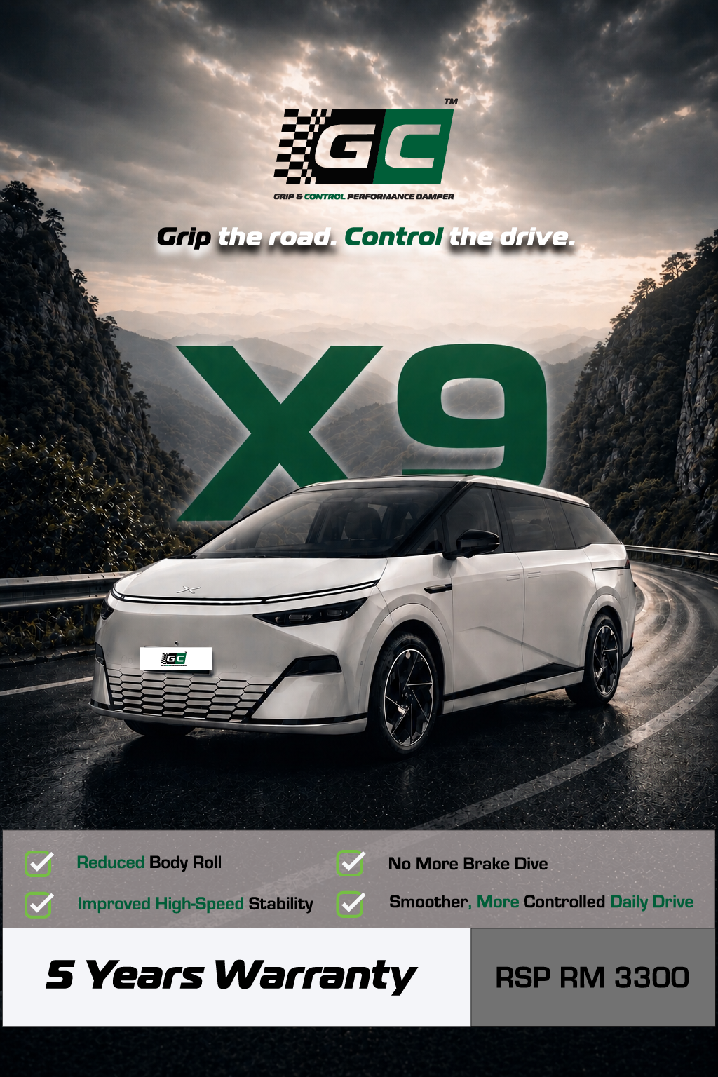 GC - XPENG X9 Nitrogen Hydraulic Damping Stabilizer Bar