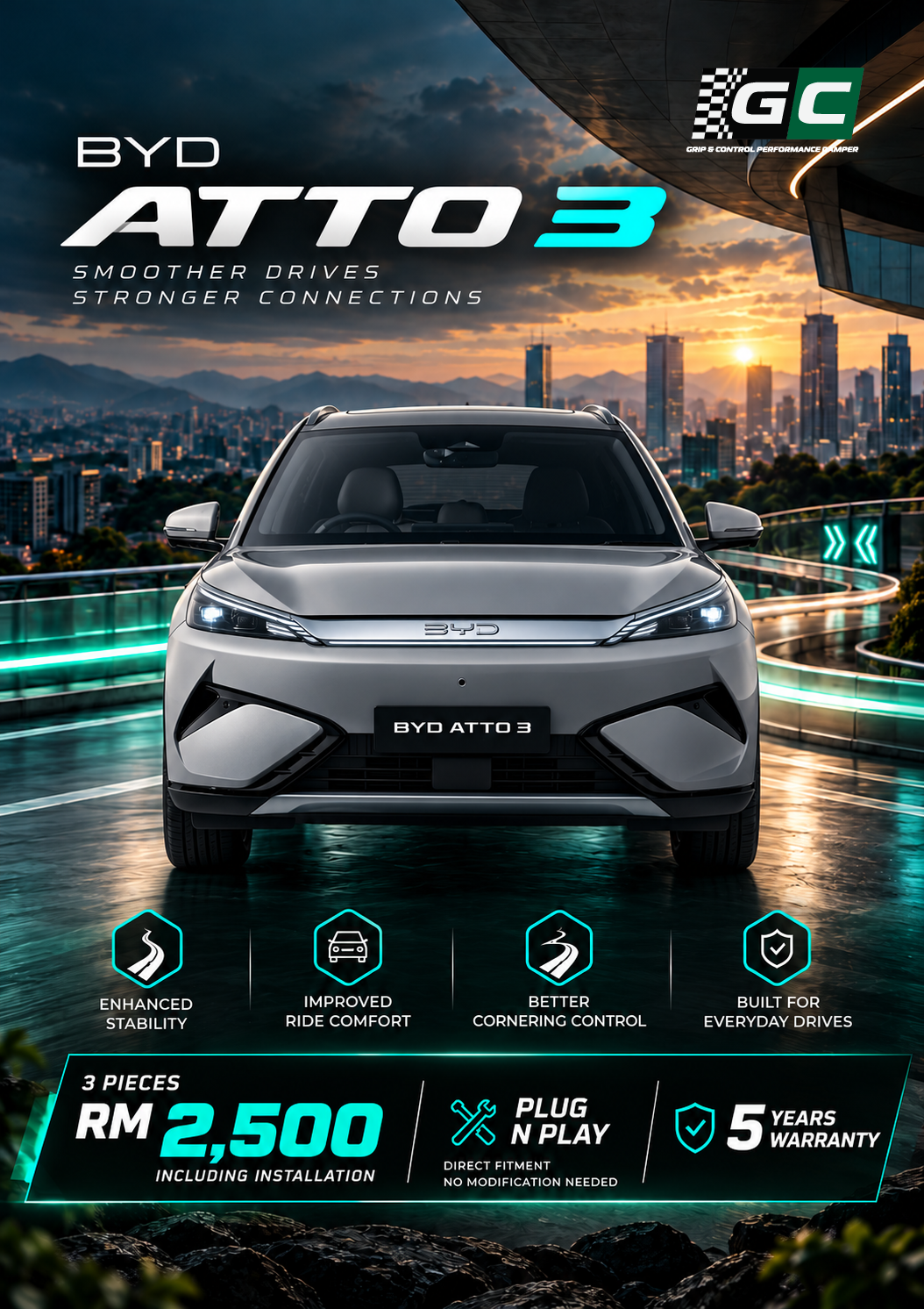 GC - BYD Atto 3 Nitrogen Hydraulic Damping Stabilizer Bar