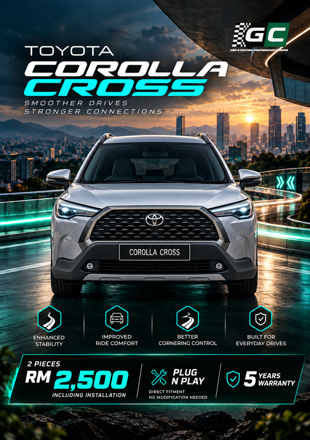GC - Toyota Corolla Cross Nitrogen Hydraulic Damping Stabilizer Bar