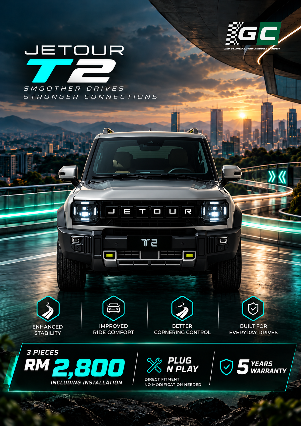 GC - Jetour T2 Nitrogen Hydraulic Damping Stabilizer Bar