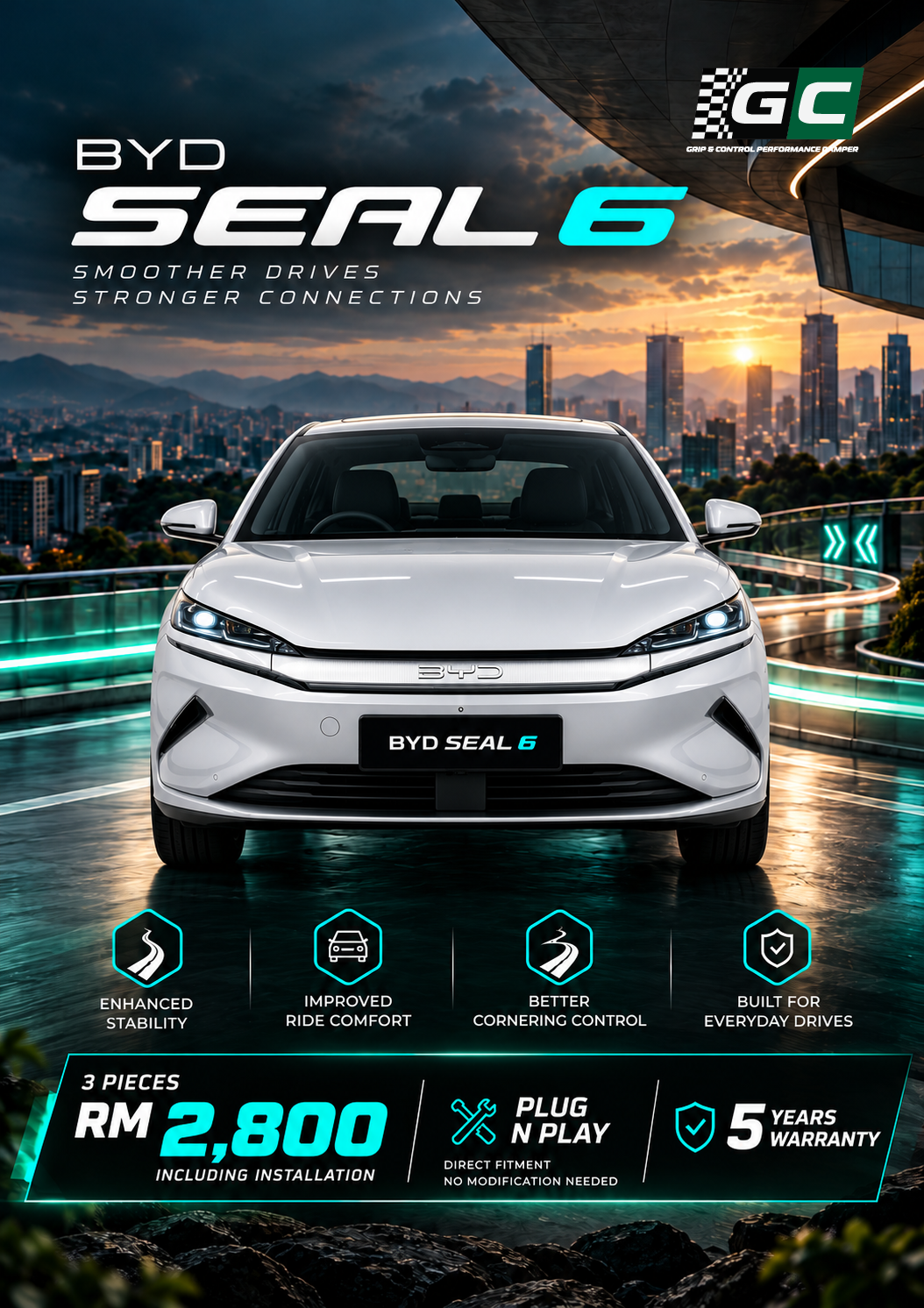 GC - BYD Seal 6 Nitrogen Hydraulic Damping Stabilizer Bar
