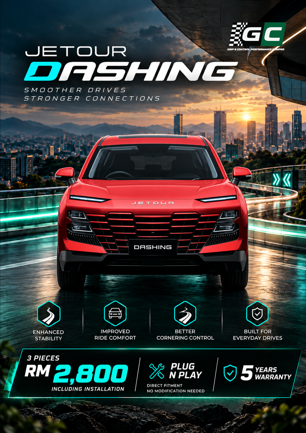 GC - Jetour Dashing Nitrogen Hydraulic Damping Stabilizer Bar